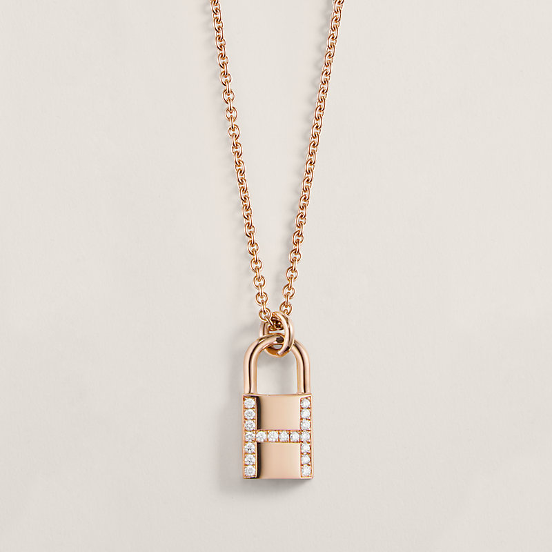 Hermes padlock necklace sale